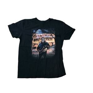 Friday The 13th Black Jason Vorhes Large Men's T-Shirt Horror